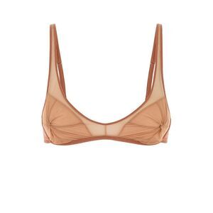 The Attico Women Peach Stretch Tulle Bra